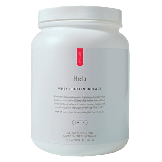 HēLi Dietary Supplement - Whey Protein Isolate - Vanilla (Suplemento proteíco)